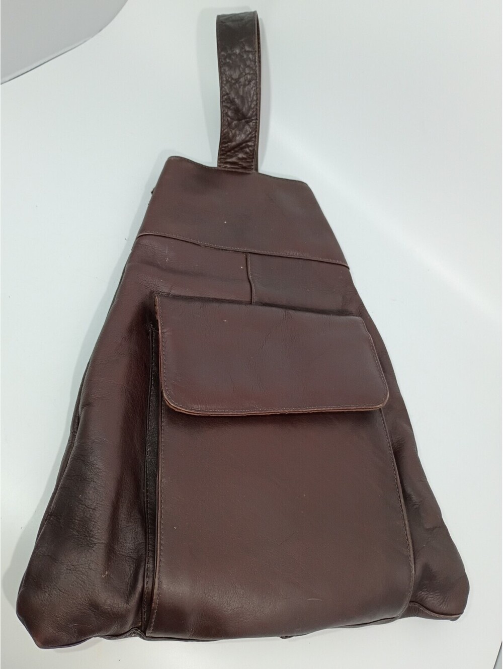 Lavive Sling Bag Backpack Brown Leather Pockets Boho Western Convertible